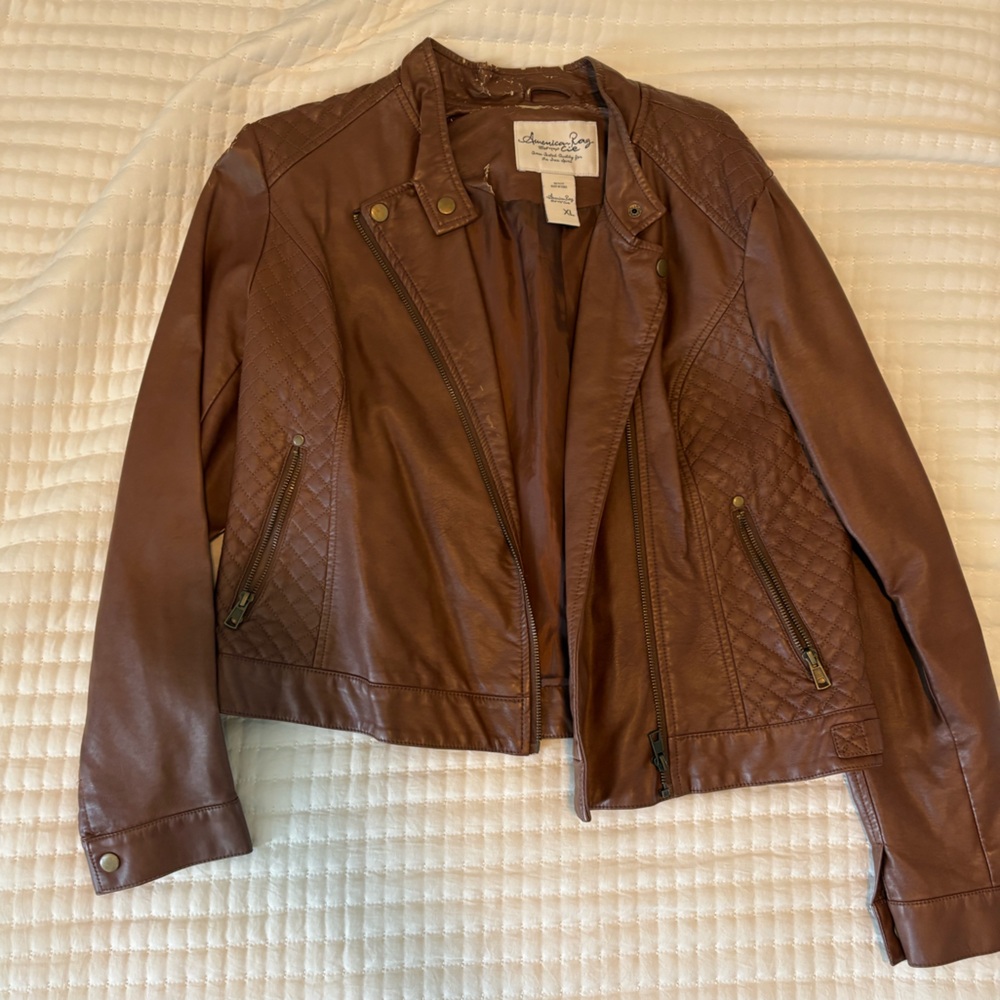 American Rag Brown faux Leather Jacket